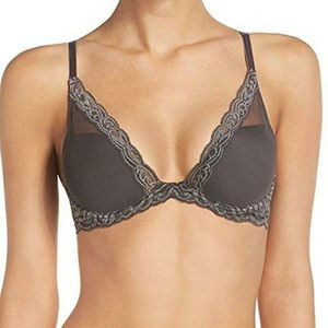 LIKE NEW Natori Feathers Bra in Gray. Size 32D.